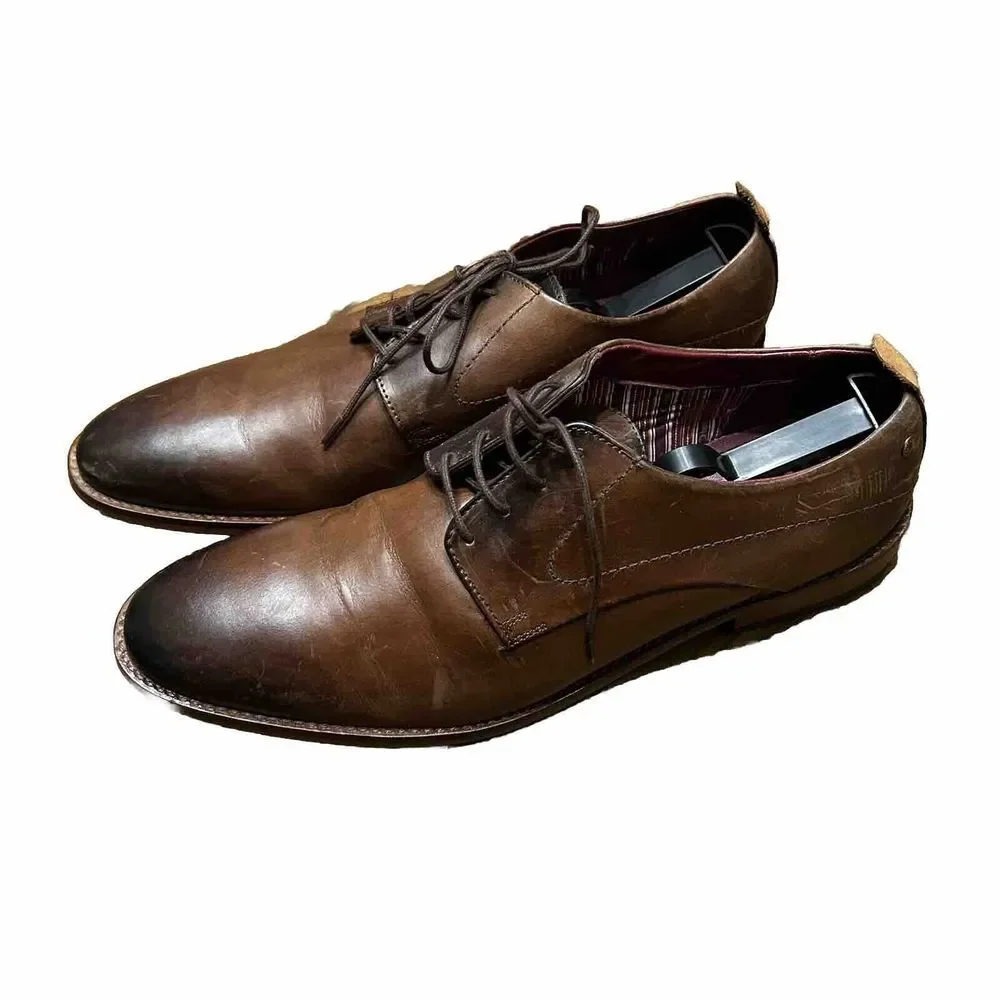 Base London Men's Hewitt Brown Derby Shoe Size - EUR 46 / US‎ 13